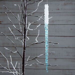 Новогоднее украшение Сосулька Голубой Лед 58 см, подвеска Kaemingk фото 1