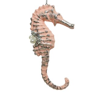 Елочная игрушка Морские Грезы - Конек 15 см розовый, подвеска Kaemingk фото 1