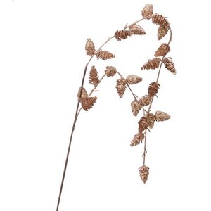 Искусственная ветка Shiny Pinecones 68 см карамельная