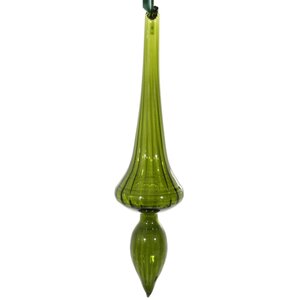 Стеклянная елочная игрушка Сосулька Дофине 20 см, подвеска ShiShi фото 1