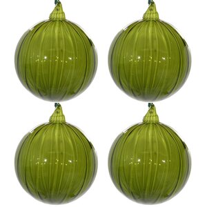 Набор стеклянных шаров Дофине 10 см, 4 шт ShiShi фото 1
