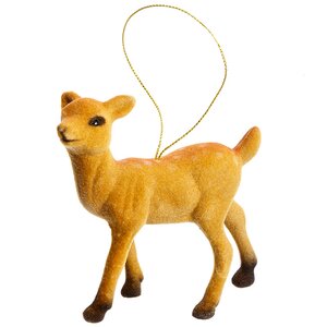 Елочная игрушка Олененок 10 см коричневый, подвеска Kaemingk фото 3