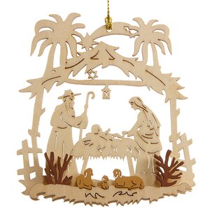 Деревянная елочная игрушка Рождественские Истории-1 9*10 см