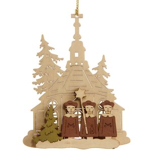 Деревянная елочная игрушка Рождественские Истории-4 9*10 см Sigro фото 1
