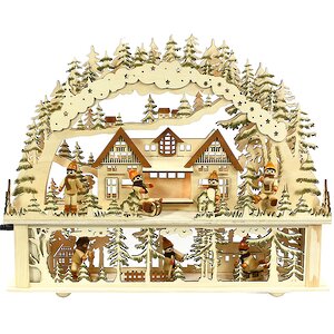 Светильник-горка с мостом Веселимся от души 42*34 см, батарейка/адаптер Sigro фото 3