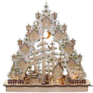 Светильник горка Праздничный Мон-Тремблан 49*48 см, батарейки/адаптер Sigro фото 3