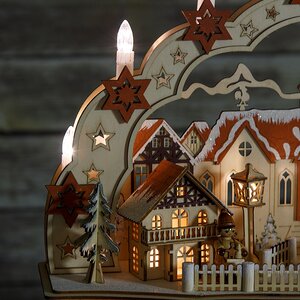 Светильник-горка Удивительный город 45*34 см, батарейка/адаптер Sigro фото 2