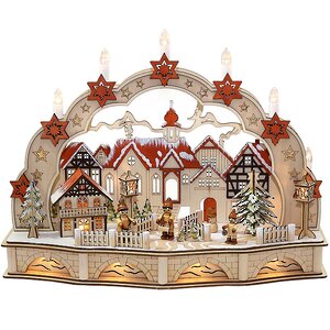 Светильник-горка Удивительный город 45*34 см, батарейка/адаптер Sigro фото 3