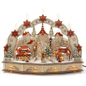 Рождественская горка Сочельник 45*35 см, батарейка/адаптер Sigro фото 2