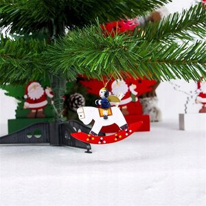Набор деревянных ёлочных игрушек Симфония Рождества 3-6 см, 24 шт, подвеска Sigro фото 2