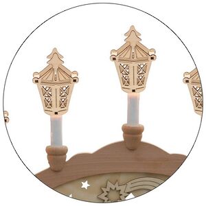 Украшение для рождественской горки Фонарик 8 см, 6 шт, дерево Sigro фото 1