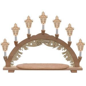 Украшение для рождественской горки Фонарик 8 см, 6 шт, дерево Sigro фото 2