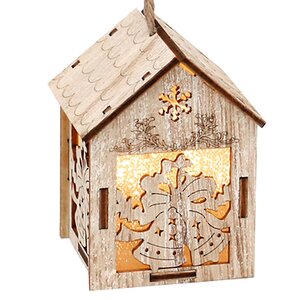 Светящаяся елочная игрушка Уютный Домик - Звон колокольчиков 9 см, подвеска Sigro фото 2