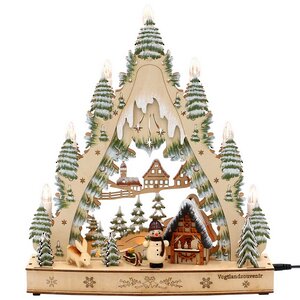 Рождественская горка Альпийская Потеха 34*30 см, таймер, семисвечник, батарейка/адаптер Sigro фото 2