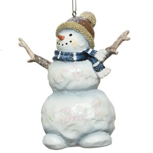 Елочная игрушка Снеговик Уве - Рождество в Баневелде 11 см, подвеска Kaemingk фото 1