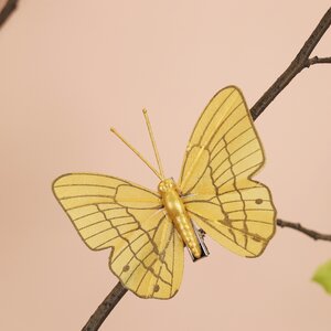 Набор декоративных украшений Gold Butterfly, 10 шт, клипса Kaemingk фото 5