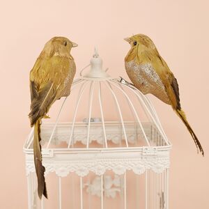 Елочная игрушка Птичка Бриндис 30 см, клипса Kaemingk (Кейминг) фото 3