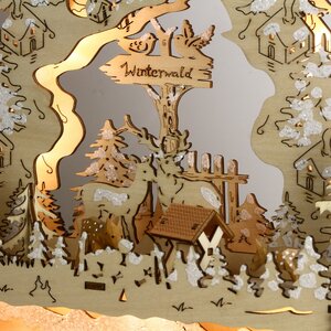 Светильник-горка Снежные Истории 40*32 см, батарейка/адаптер Sigro фото 5