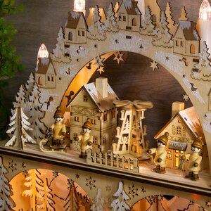 Музыкальный светильник горка с движением Рождество в Ротенбурге 38*36 см, батарейки/адаптер Sigro фото 2