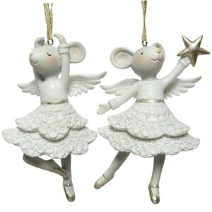 Елочная игрушка Мышка Карлотта - Mouse Ballet 12 см, подвеска Kaemingk фото 2