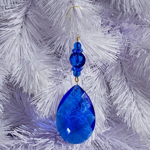 Елочная игрушка Драгоценный Кристалл 15 см голубая, подвеска Kaemingk фото 2