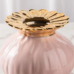 Фарфоровая ваза Мелограно 16 см розовая Kaemingk (Кейминг) фото 2