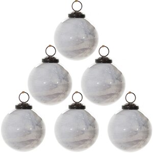 Набор винтажных шаров Танцующее Облако 7 см, 6 шт, стекло ShiShi фото 1