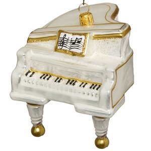 Стеклянная елочная игрушка Рояль маэстро Шопена 11 см, подвеска GMC z.o.o. фото 2