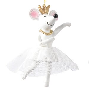 Елочная игрушка Мышка Балерина - Пируэт 10 см, подвеска Kaemingk фото 1