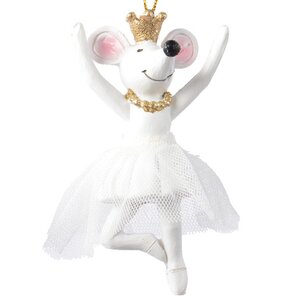 Елочная игрушка Мышка Балерина - Мазурка 10 см, подвеска Kaemingk фото 1