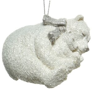 Елочная игрушка Медвежонок Уоллис с мамой - Bear Love 8 см, подвеска Kaemingk фото 1