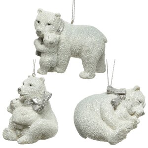 Елочная игрушка Медвежонок Уоллис с мамой - Bear Love 8 см, подвеска Kaemingk фото 2