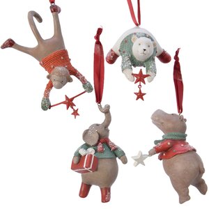 Набор елочных игрушек Новогодние Циркачи 11-17 см 4 шт, подвеска Kaemingk фото 1
