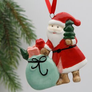 Елочная игрушка Санта - Vintage Christmas 7 см, подвеска
