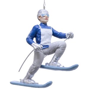 Елочная игрушка Лукас на лыжах - Спортивные приключения 13 см, подвеска