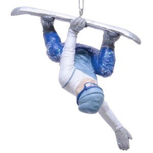 Елочная игрушка Лукас на сноуборде - Спортивные приключения 10 см, подвеска Kaemingk фото 1
