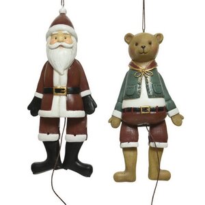 Набор елочных игрушек-марионеток Christmas Team 19 см, 2 шт, подвеска Kaemingk фото 1