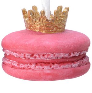 Елочная игрушка Королевское пирожное Макарони 5 см розовое Kaemingk фото 1