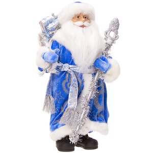 Дед Мороз в голубом кафтане с посохом 40 см Eggl фото 1