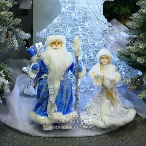 Дед Мороз в голубом кафтане с посохом 40 см Eggl фото 2