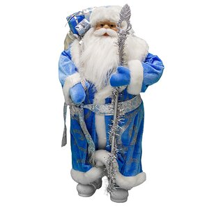 Дед Мороз в голубом кафтане с посохом 60 см Eggl фото 2