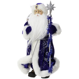 Дед Мороз в синем кафтане с посохом 40 см Eggl фото 1