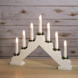 Светильник-горка Кристиан 40*30 см белый, 7 электрических свечей уцененный Kaemingk фото 2