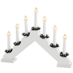 Светильник-горка Кристиан 40*30 см белый, 7 электрических свечей уцененный Kaemingk фото 3