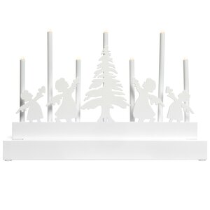 Рождественская горка Ангельская Елочка 32*21 см, 7 теплых белых LED ламп, батарейка Kaemingk фото 3