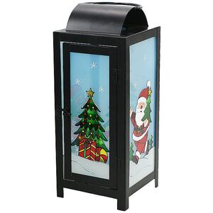 Металлический фонарь для свечи Новогодние сюжеты - Дед Мороз 38*15 см Sigro фото 2