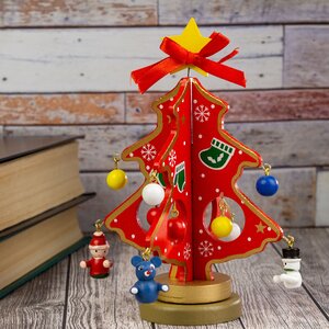 Сувенирная елка с игрушками Датский Сюрприз 16 см красная Breitner фото 1