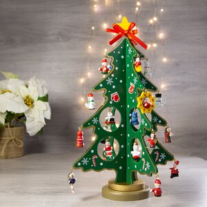 Сувенирная елка с игрушками Сказочная 30 см зеленая Breitner фото 1