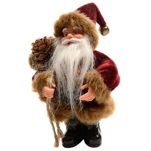 Елочная игрушка "Санта в коричневом полушубке", 13 см, подвеска Kaemingk фото 1