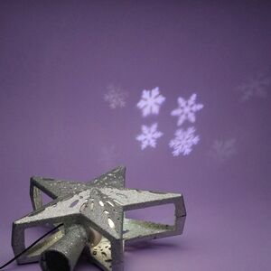 Светящаяся верхушка на елку Звезда Снежный танец 25 см серебряная Kaemingk фото 2